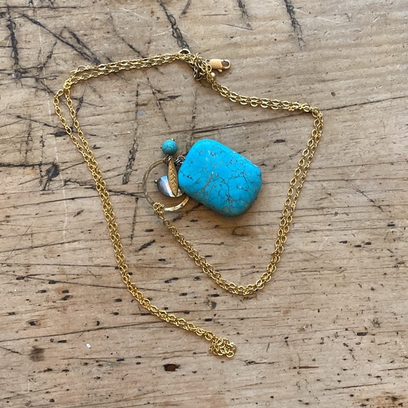 Boho Turquoise necklace - Picture 4 of 5